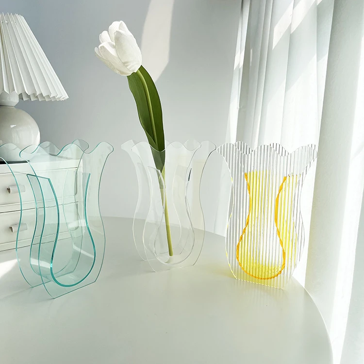 Home Decor Vase Acrylic Modern Nordic Table Colorful Flower Vase Accessories Luxury Decoration Other Home Decor Flower Vase