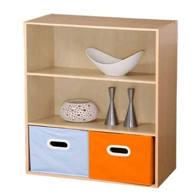 Realspace furniture office 2 shelf book rack bookcases storage shelf wooden portable corner custom bookcase designs from fuzhou