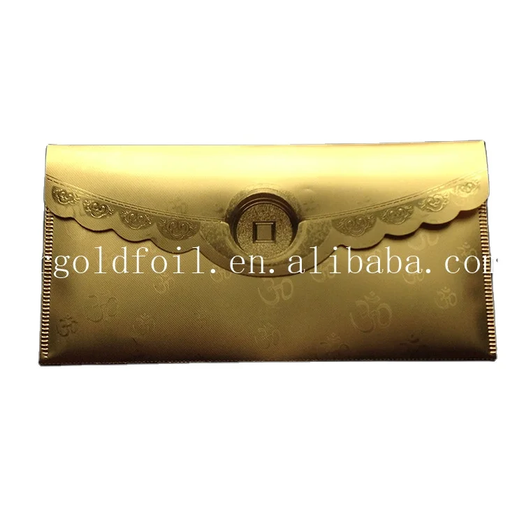 Hot sale factory direct price customized gold foil mini folding envelopes