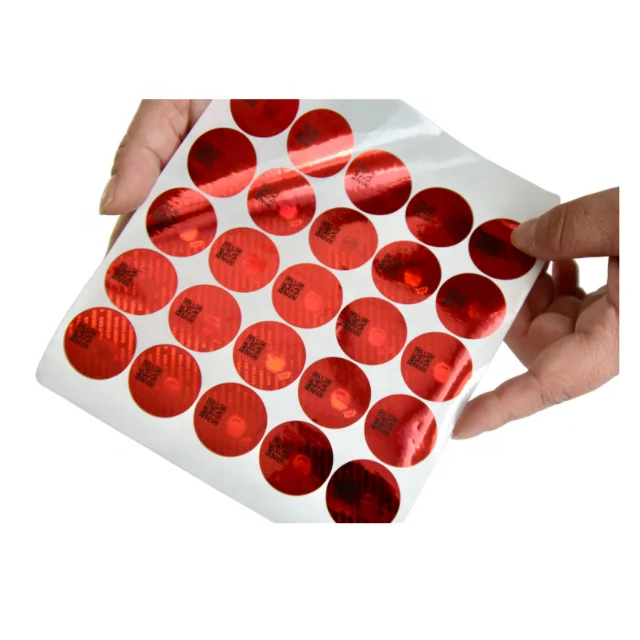 Laser Labels Reflective Foil Hologram Sticker Adhesive Holographic Rainbow Adhesive Custom Logo Printing Customized Packaging