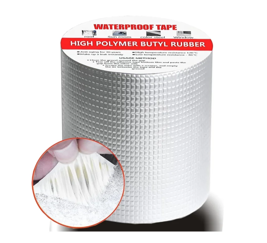 Roof sealing butyl tape waterproof self-adhesive aluminum foil Butyl rubber tape for metal roof