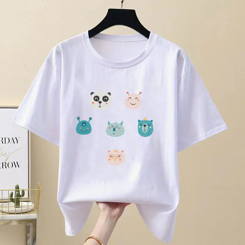 HUAMJ Customized LOGO Kids Cute Cartoon Animal Stickers Plastisol Ink Label Film Screen Print Heat Transfers For T-Shirts