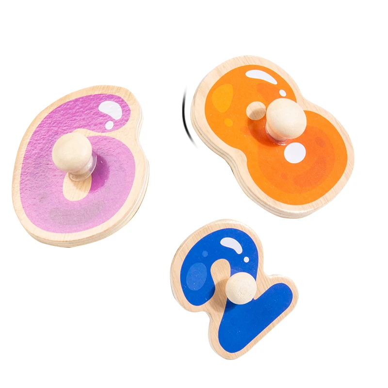 Manufacturer direct sale Wooden early education knobs puzzle thickened smooth grind high quality baby toys for boys and girls
