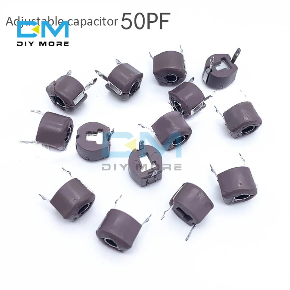 10 шт. 6 мм переменный керамический конденсатор 3PF 5PF 10PF 20PF 30PF 40PF 50PF 60PF 70PF 120PF регулируемые конденсаторы для Arduino