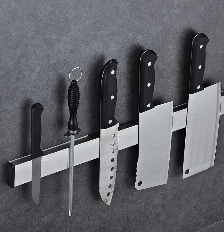 2020 New Design 12 Inch Magnetic Knife Bar Stainless Steel Magnetic Knife Rack Magnet Knife Holder