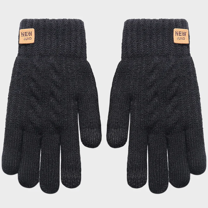 Термовязаные зимние теплые перчатки унисекс с логотипом на заказ, для холодной погоды, для езды на велосипеде, бега, пешего туризма, для работы с сенсорным экраном