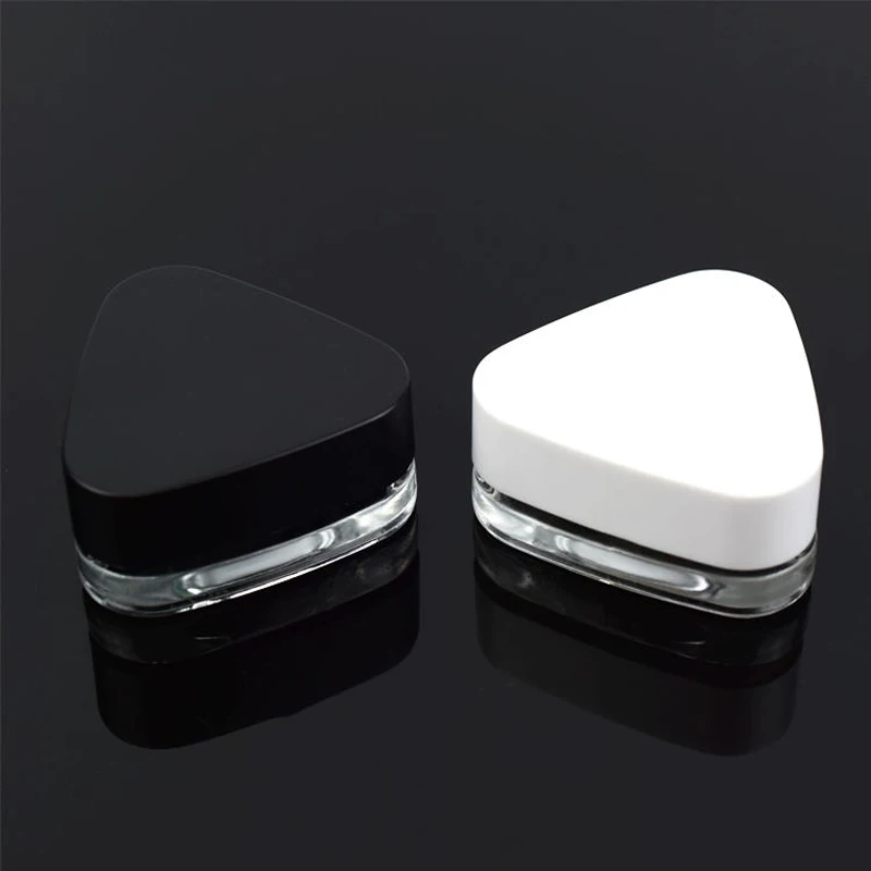 5ml Thick Black Glass Square Cube Containers with Black Child Resistant Lids - Concentrate Jars for Oil, Lip Balm, Cosmetics
