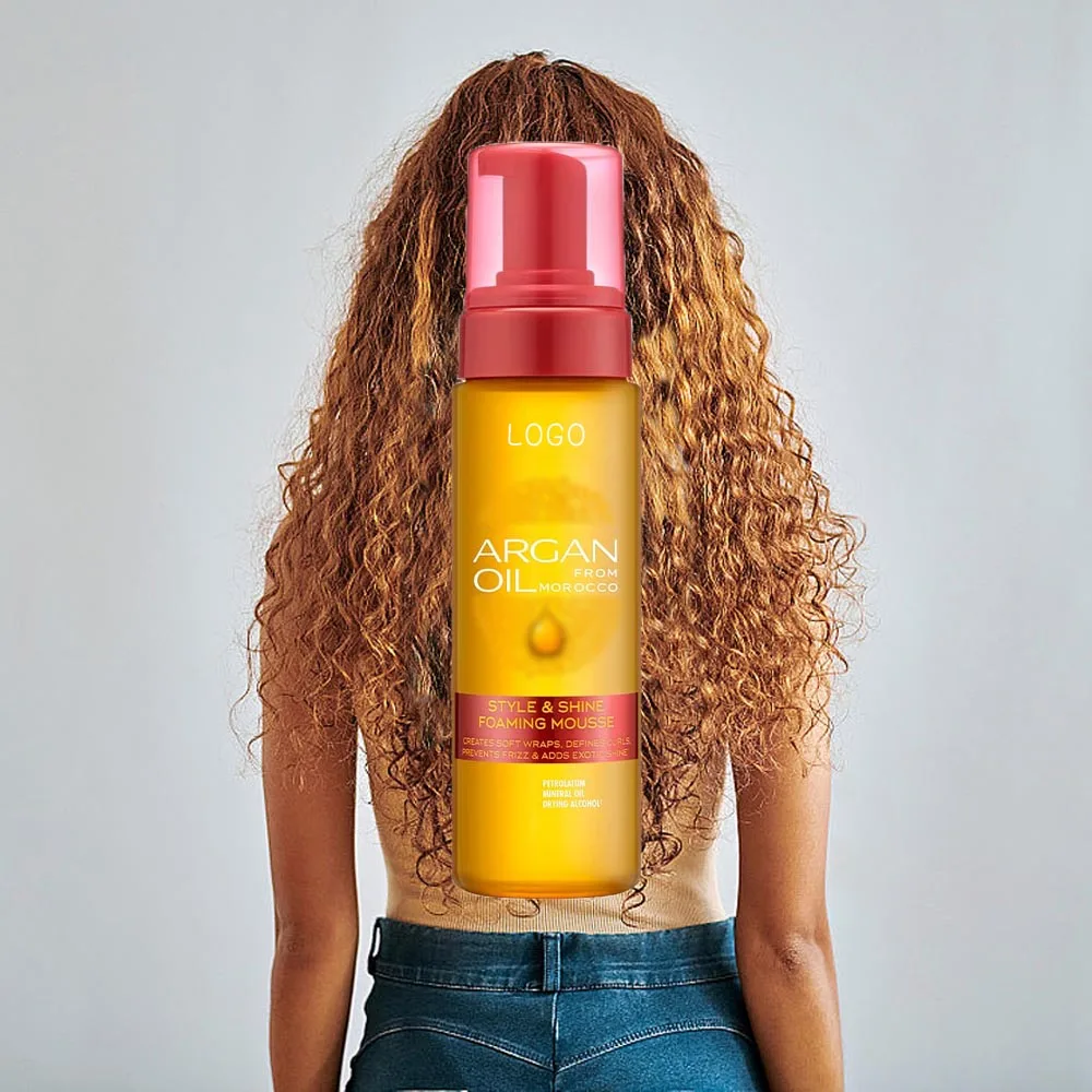 Fast Shipping Argan Oil Style & Shine Foam Mousse Nourishing Long-Lasting Hold Hair Styling Mousse