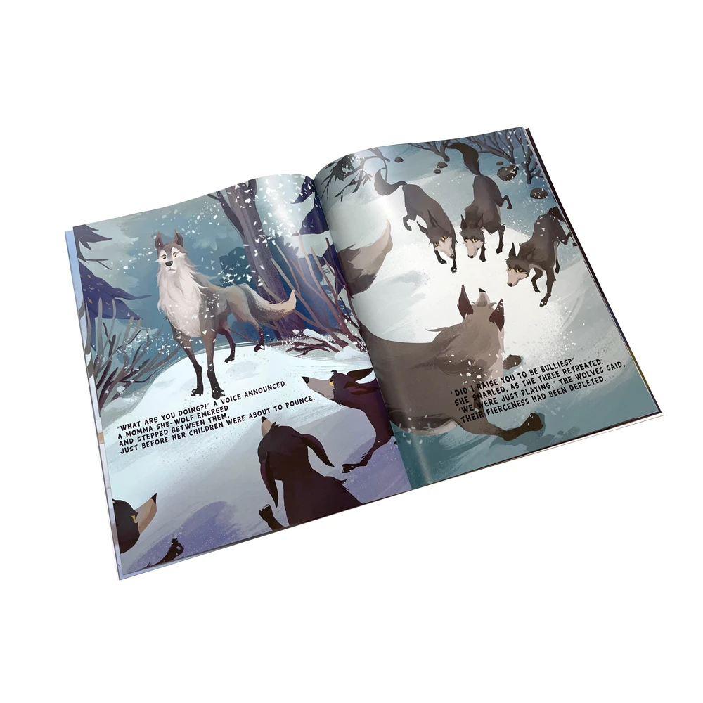 Sadddle stitching custom printed children book art paper printing