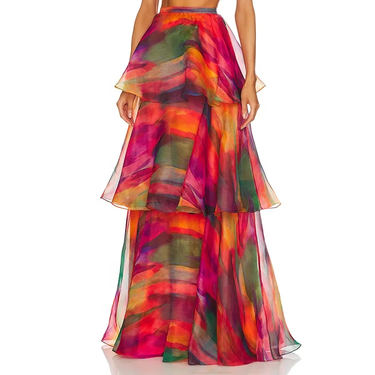 Самое популярное летнее Новое Женское Платье с принтом сексуальное длинное платье без рукавов с оборками