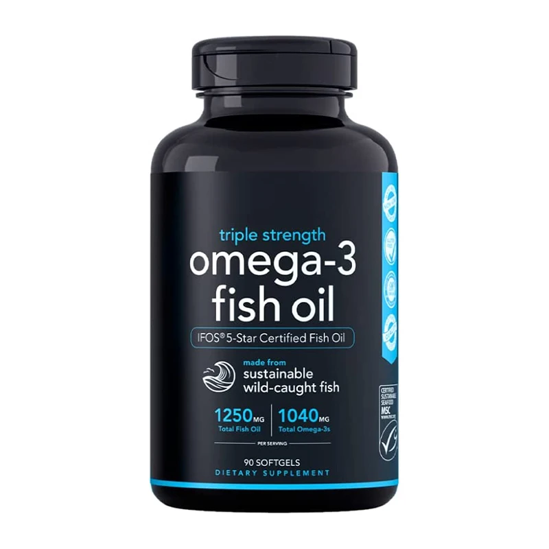 OEM Omega 3 Fish Oil Burpless Fish Oil Supplement EPA & DHA Fatty Acids from Wild Alaskan Pollock Heart Brain & Immune Support