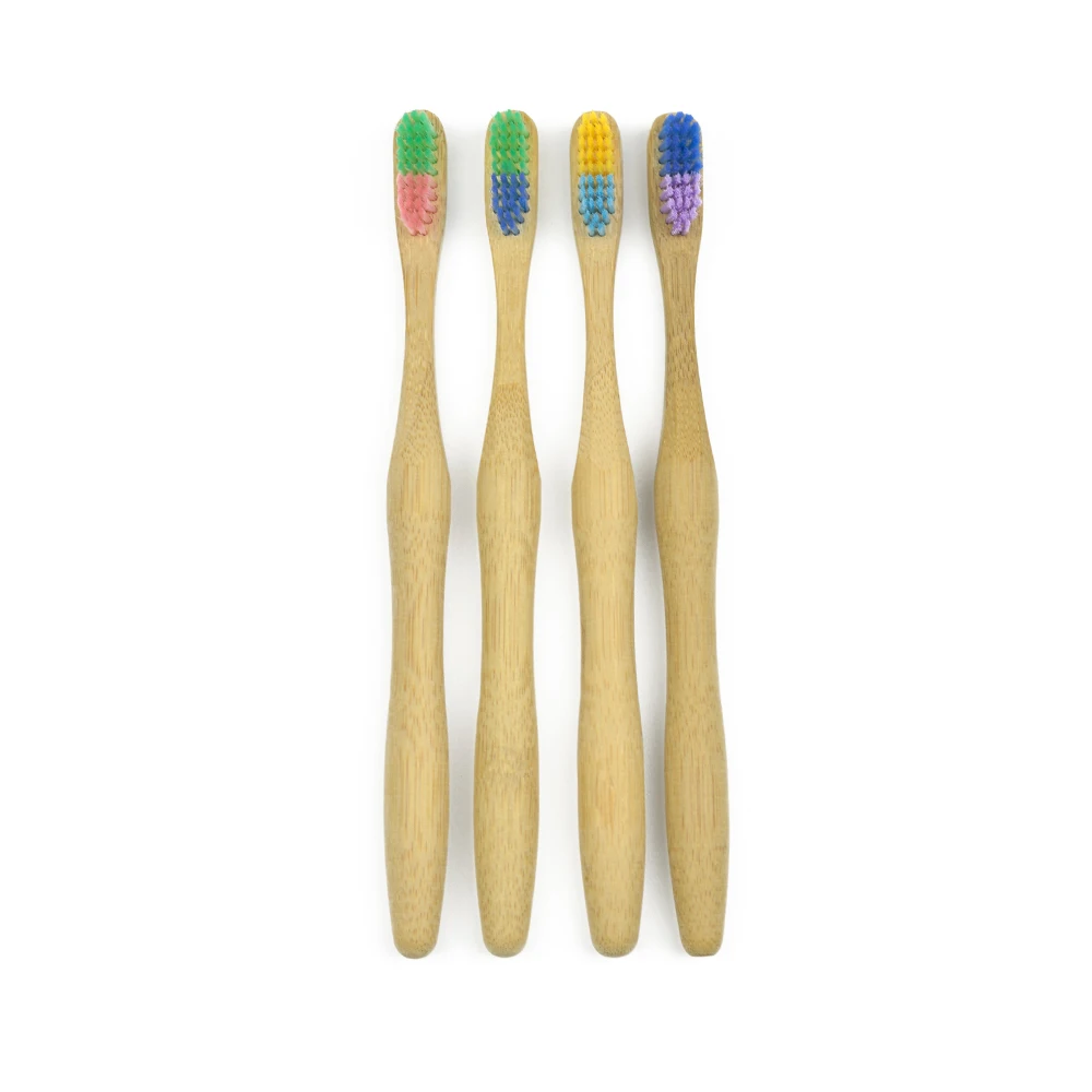 Colorful Color Code Bristles Reusable Travel Hotel Home Bamboo Toothbrush