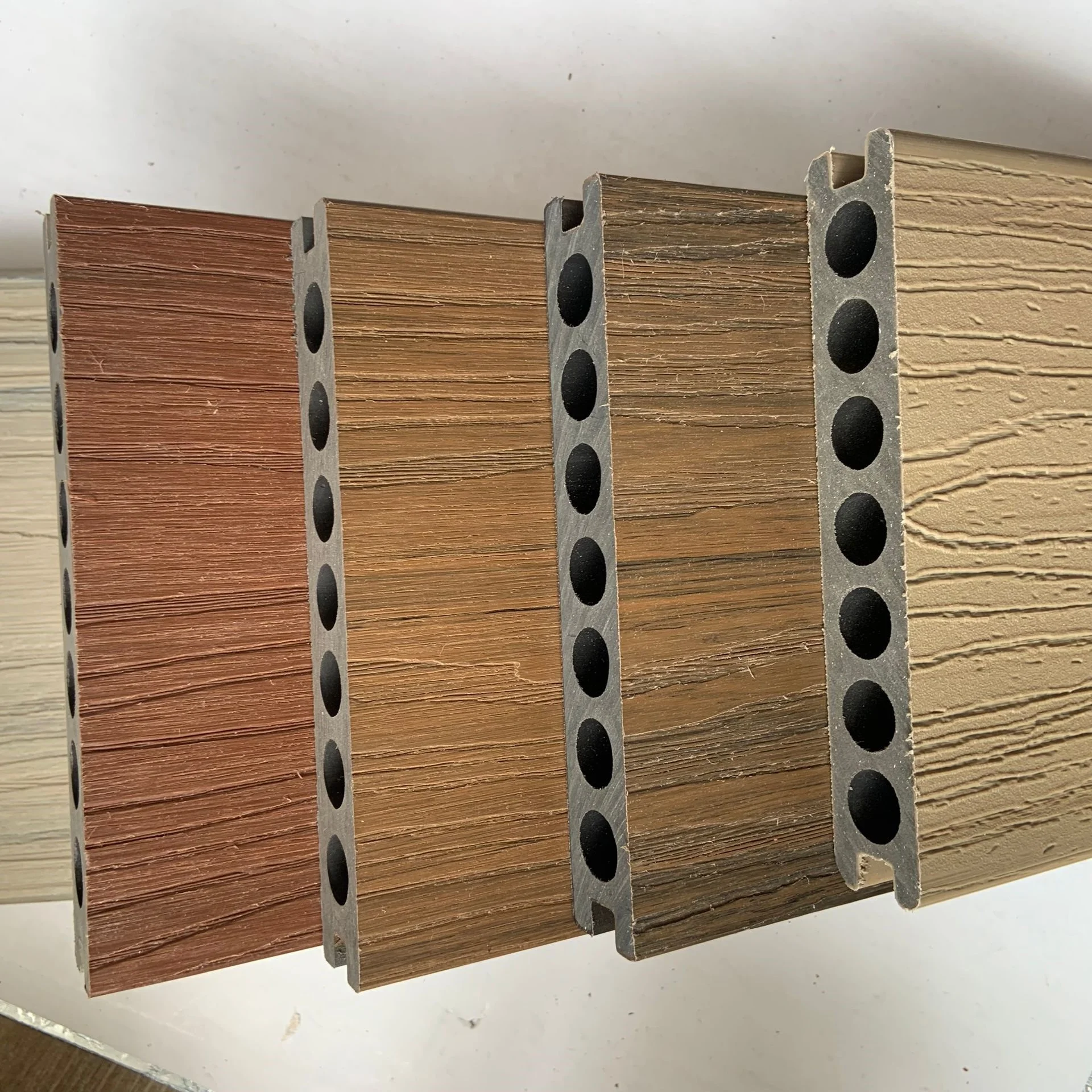 3D embossed External wood plastic wpc decking composite outdoor flooring terrace board teak patio tiles balcony fence panels