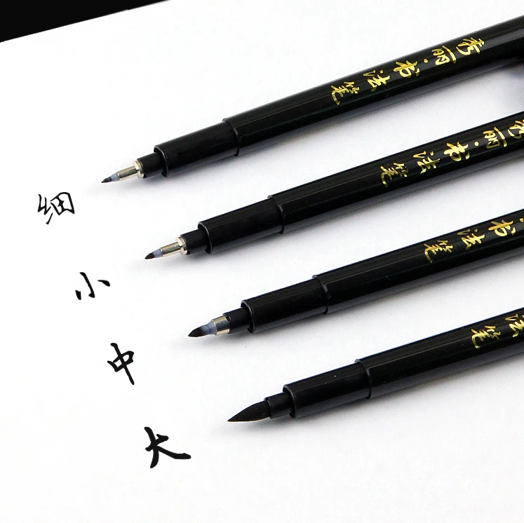 Hot Selling Black Calligraphy Art Pens Drawing Lettering Custom Logo Fineliner Calligraphy Brush Pen