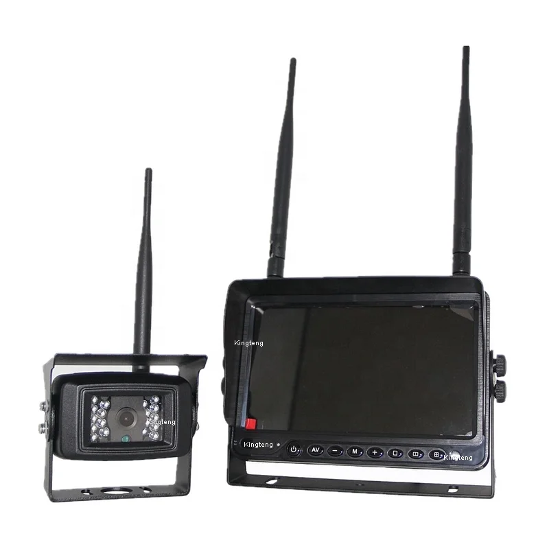 AHD Quad Monitor Digital Wireless Car DVR Monitor Reverse Rear View Camera System for Tower Crane Heavy Truck