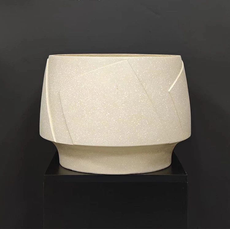 Wholesale hot selling matt color glaze flower pot home decoration fiber clay succulent garden pots & planters