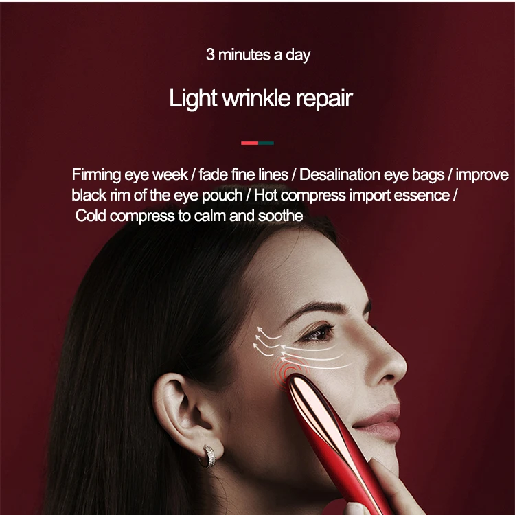 fairy stick eye beauty instrument red & blue light care dark circle removal lifting massager device beauty rf of eyes