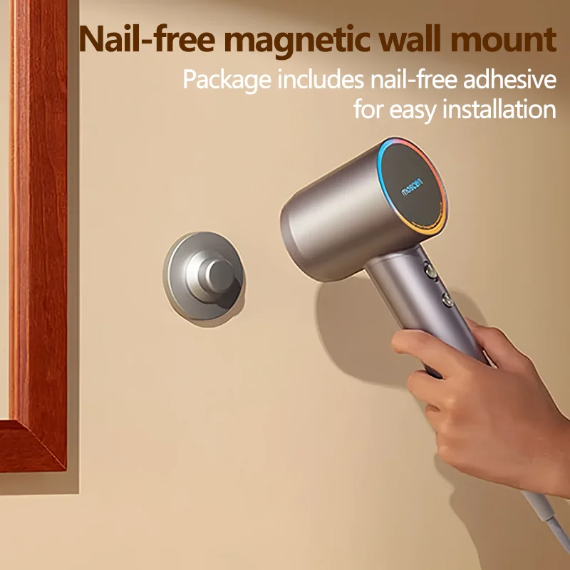 Intelligent Hair Dryer 300 Million Negative Ions Hair Care Fast Drying APP Connect High-speed Hair Dryer Wall-mounted