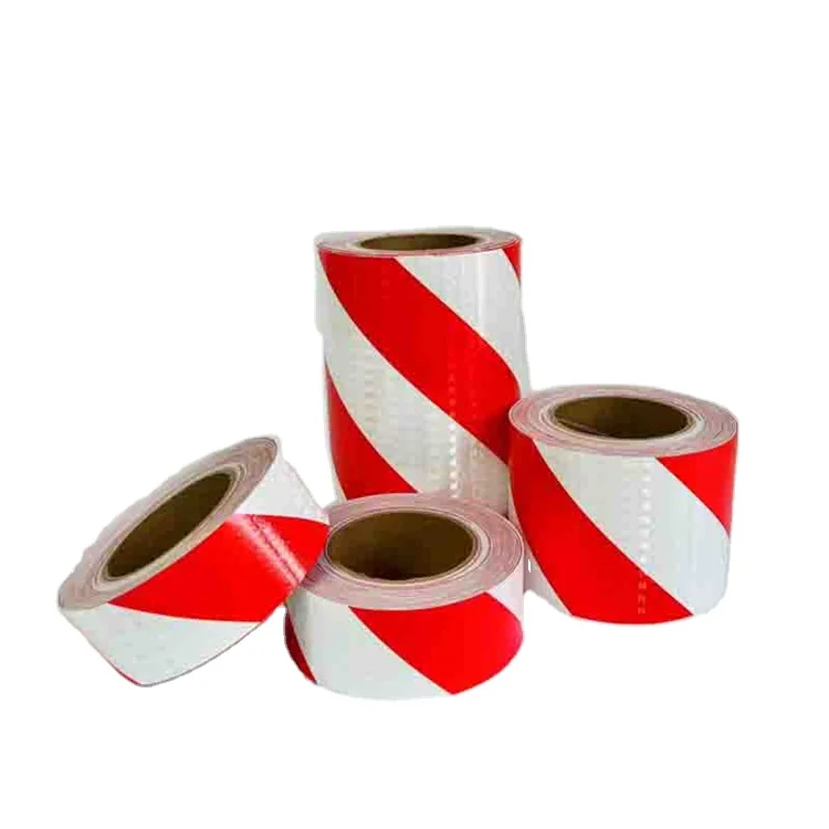High Quality Waterproof Adhesive Dot C2 Red And White Trucks Trailer Safety PET Safety Truck Sticker