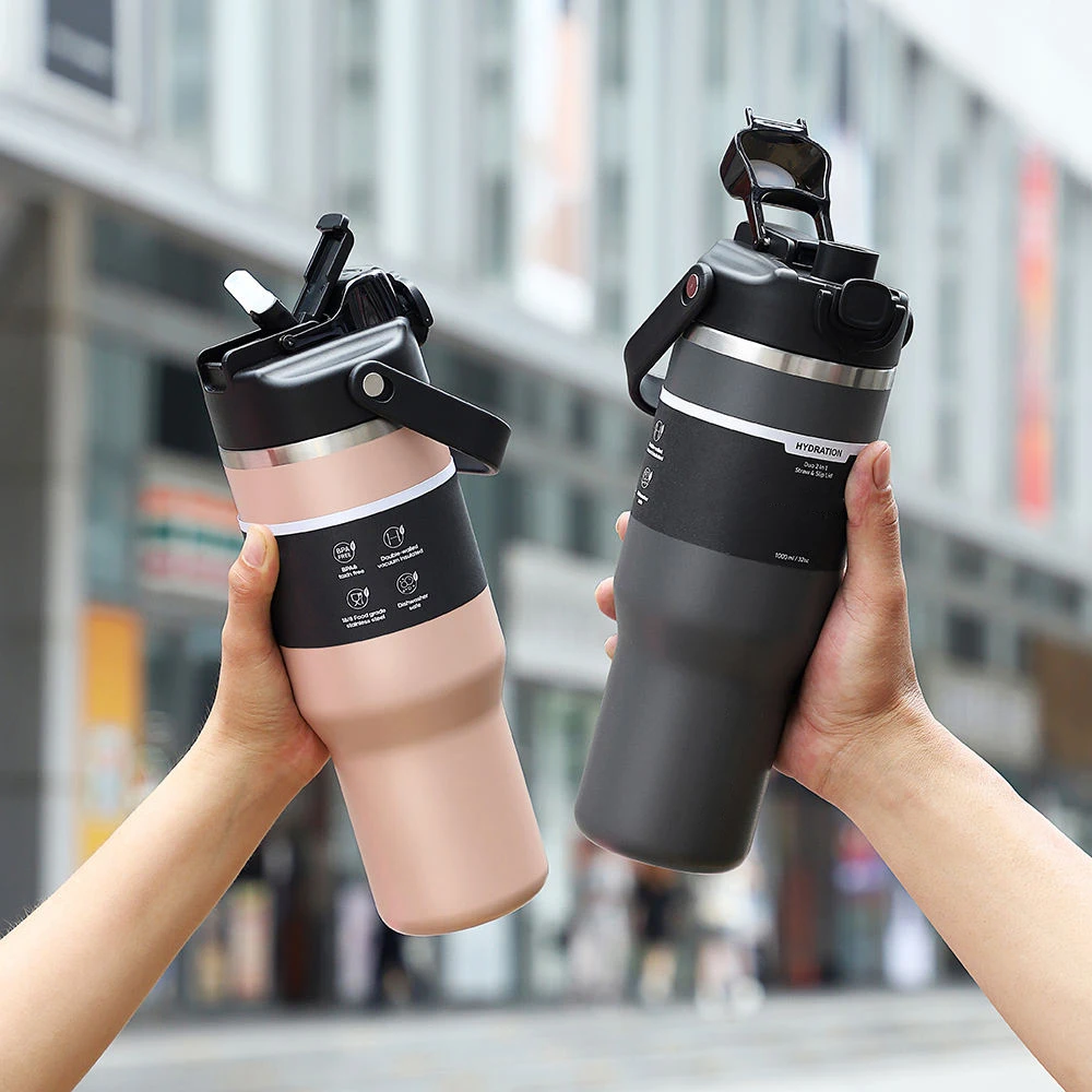Factory Hot Seller 1000ml Thermos Flask Vacuum Thermos Bottle Insulated Cup Safety for Coffee,Tea,Water for Car,Travel,Hiking
