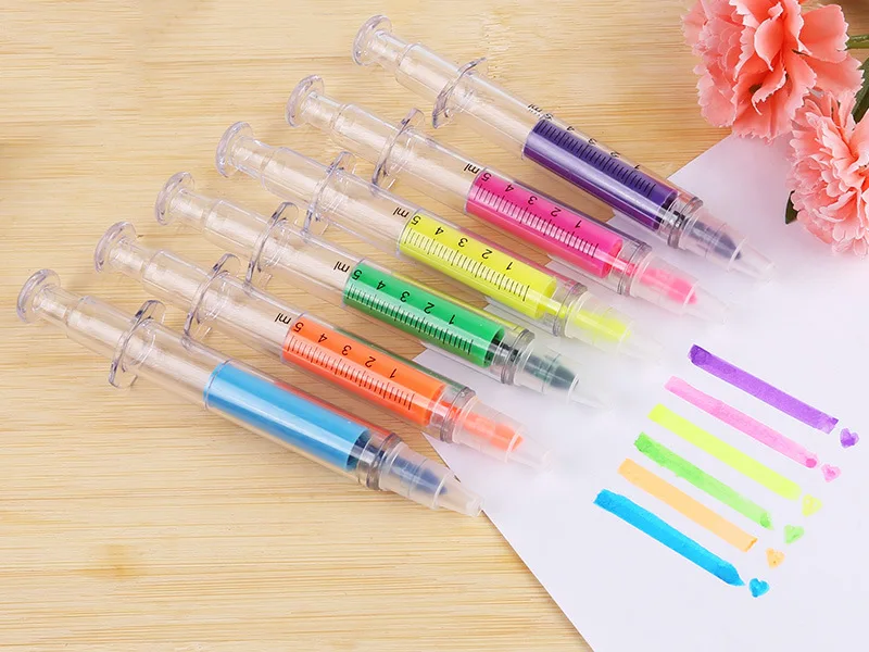 syringe shape inject ballpoint ink pens free samples