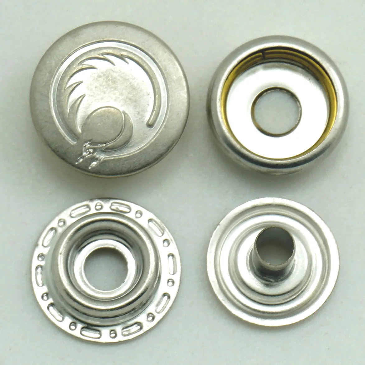 Brass Press Metal Snap Button silver button For Coating