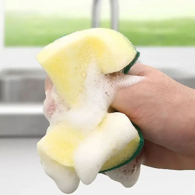 Two-sided Dish Pan Pot Washing Scrub Sponge Magic Cleaning Sponge