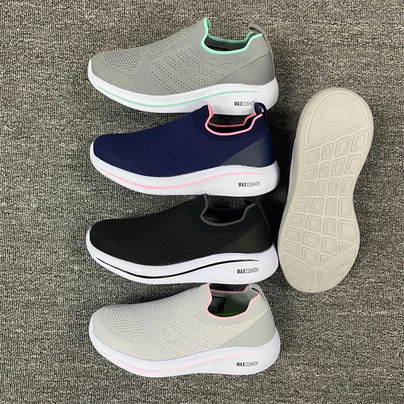 Mammon Stylish Breathable Casual Shoes Unisex Mesh Fly Knit Fashion Runner Sneakers Running Chaussure Homme Men Women