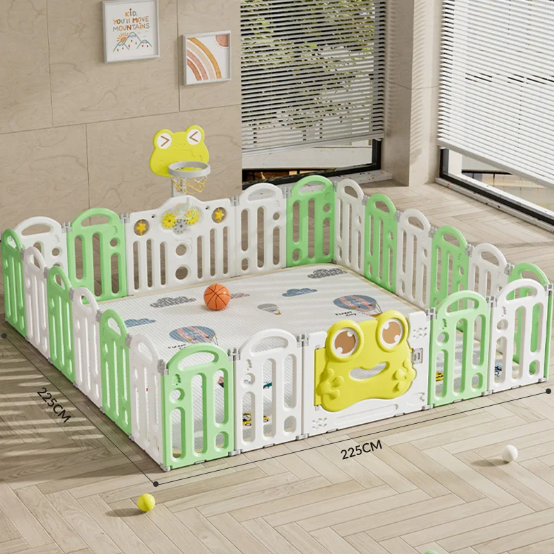 Toddler Foldable Plastic Playard Portable Indoor Game Outdoor Gate Pen Play Yard Safety Fence Kids Baby Playpens For Children