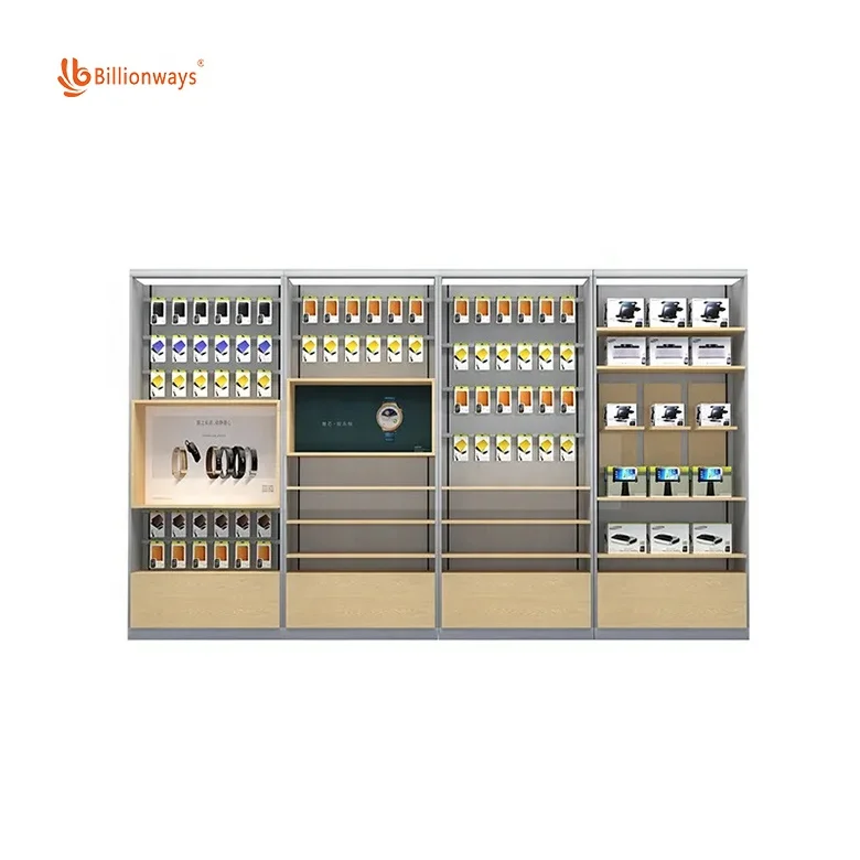 Лидер продаж сверхмощные аксессуары для сотовых телефонов деревянная подставка витрина