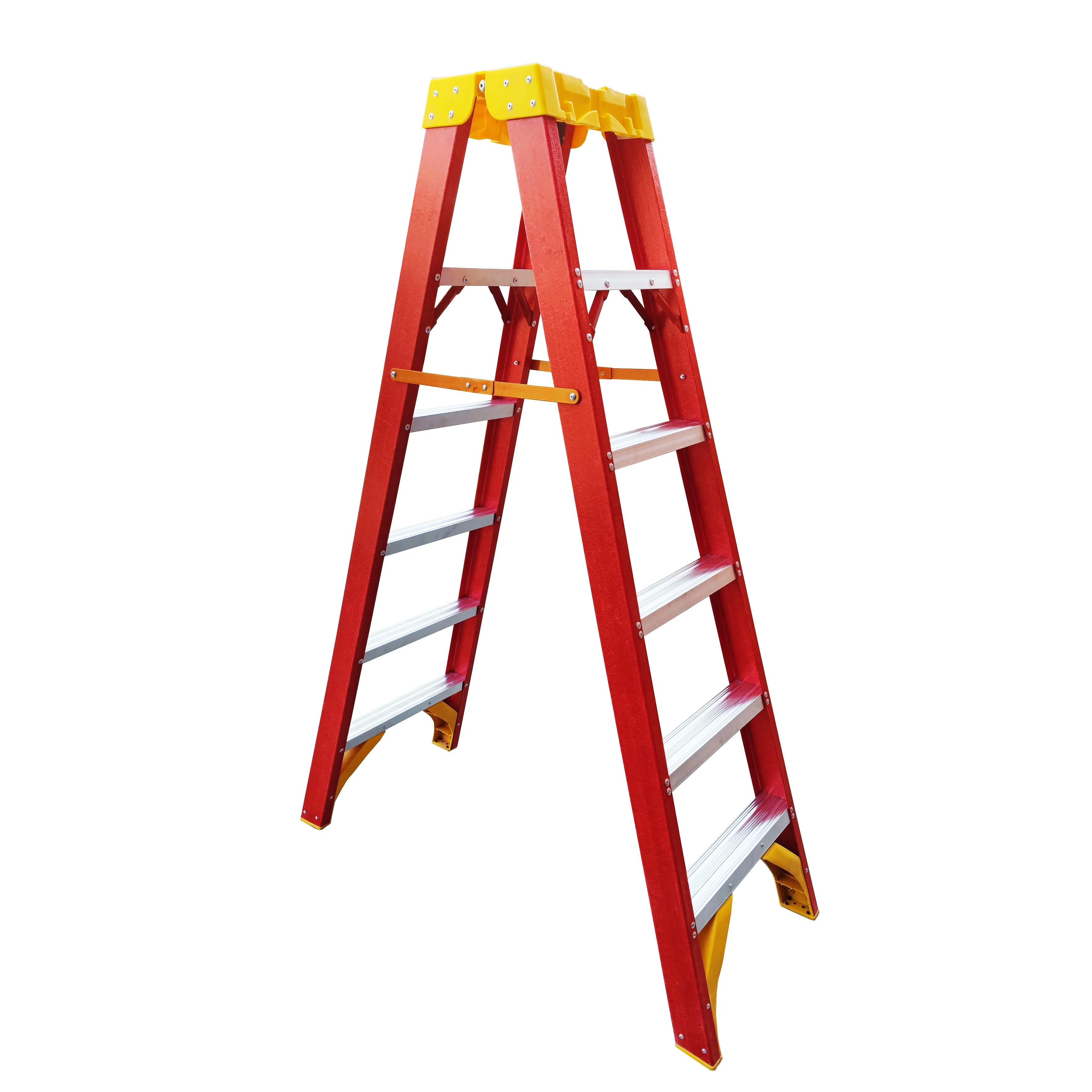 Hot Selling Library Industry Access Ladders Platforms 14M Wooden Pole Extendeable Aluminum Plastic Parts Chair Portable Ladder