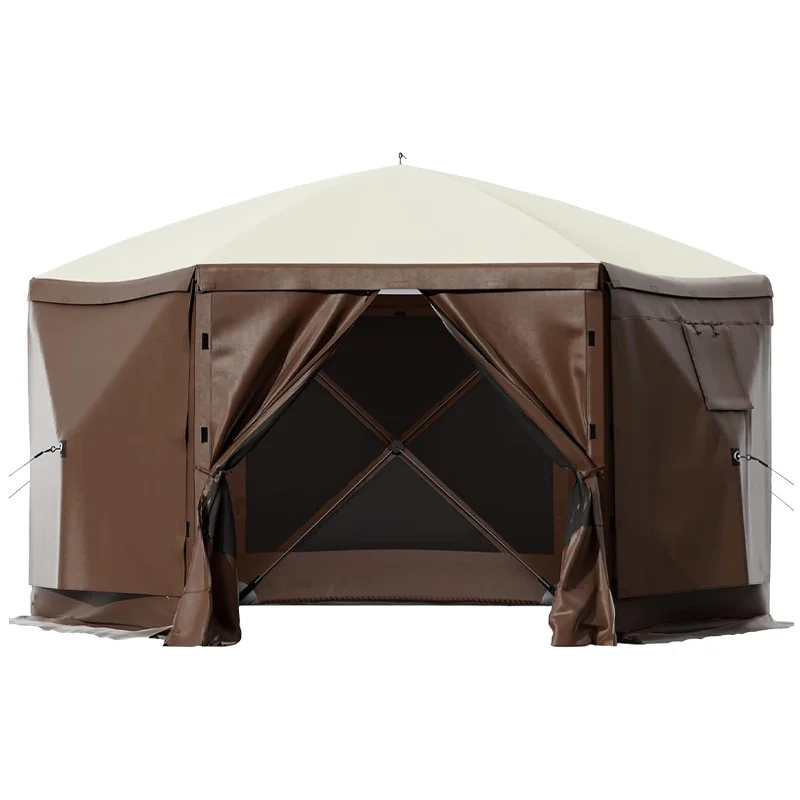 Outdoor Awning Tent Large Families Outdoor Entertainment Waterproof Portable Gazebos mosquito net Camping Hiking