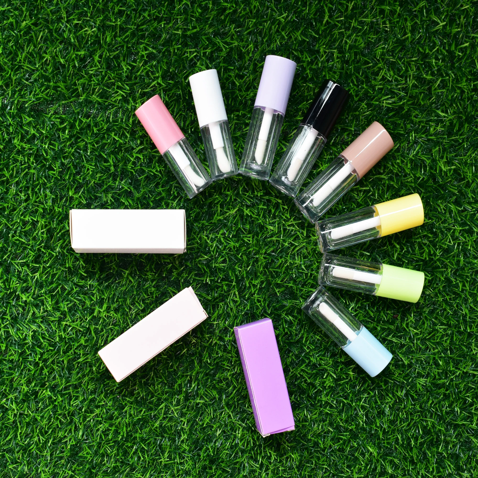 6ml Big Brush Applicator Lip Gloss Packaging Wand Empty Lip gloss Tube With Stopper custom lipgloss tubes and packaging box