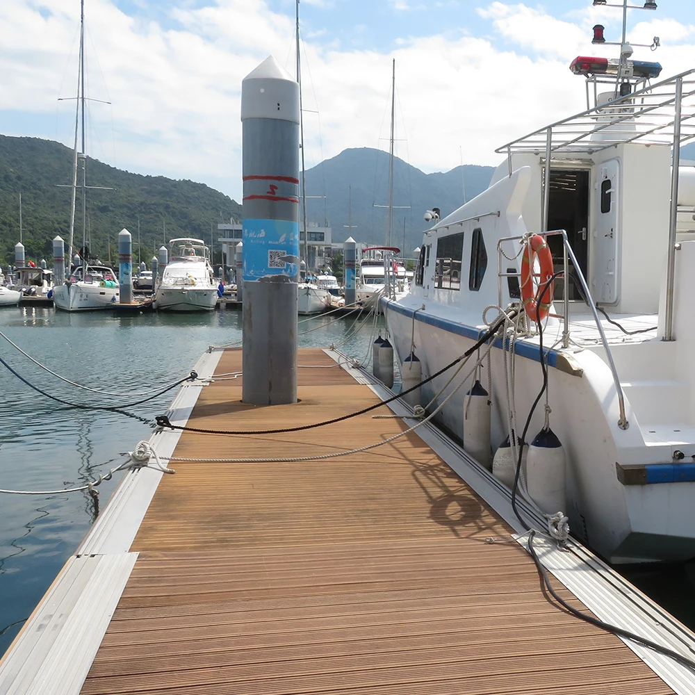 Floating Docks Yacht Lake Floating Pontoon Marine Aluminum Yacht Wharf Jetty Decking Berth Dock Floating Bridges