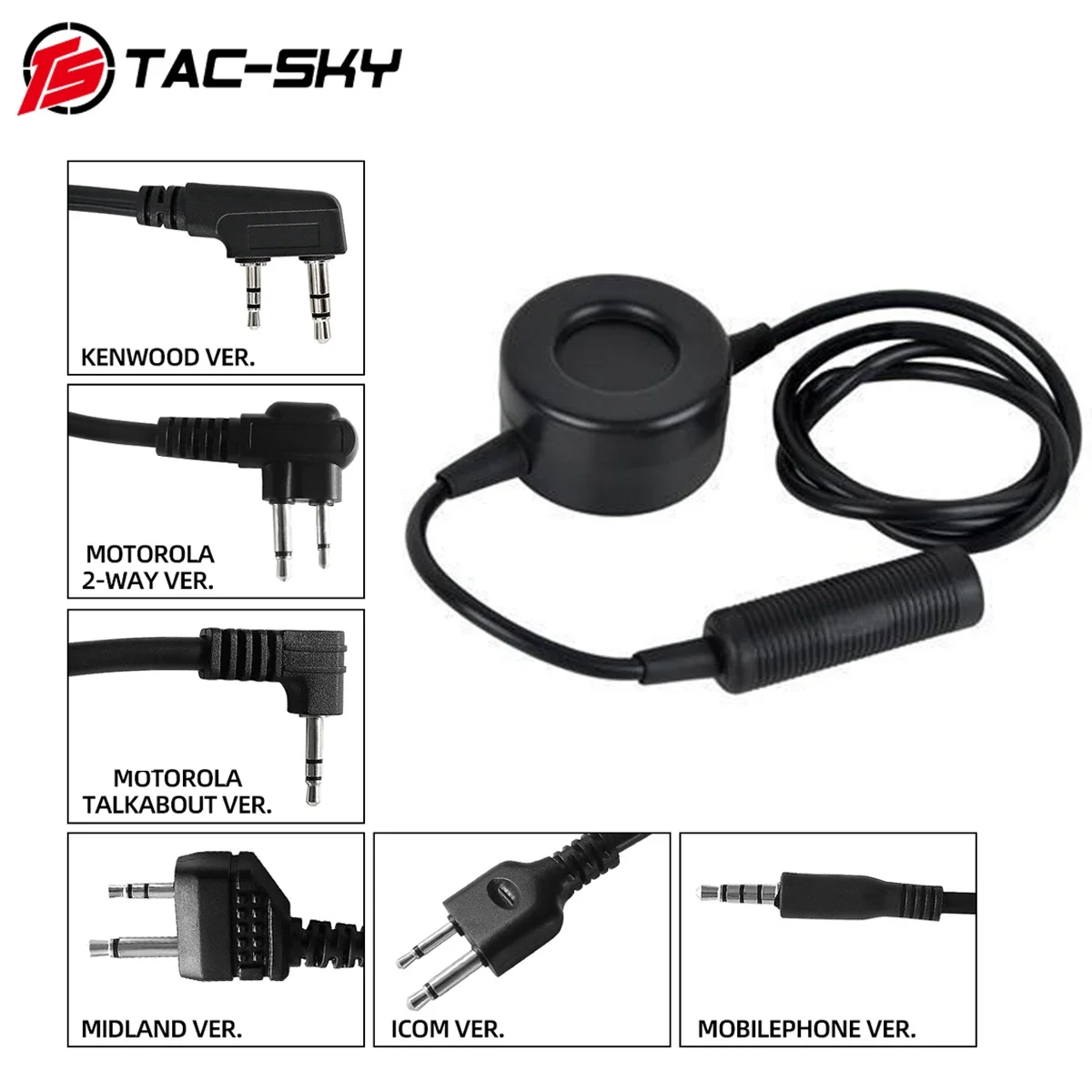 TS TAC-SKY TCI PTT тактическая гарнитура аксессуар адаптер для защиты слуха COMTAC SORDIN Walkie Talkie Shooting