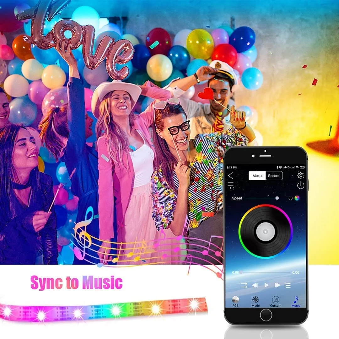 Dropshipping Smart APP Remote Control 150 300 LEDs Addressable RGB PCB Daytime Running LED Strip Light Kit 5M 10M