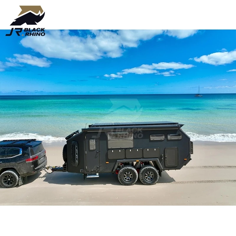 Movable sandwich composite board  camper hard top off road hybrid camper trailer