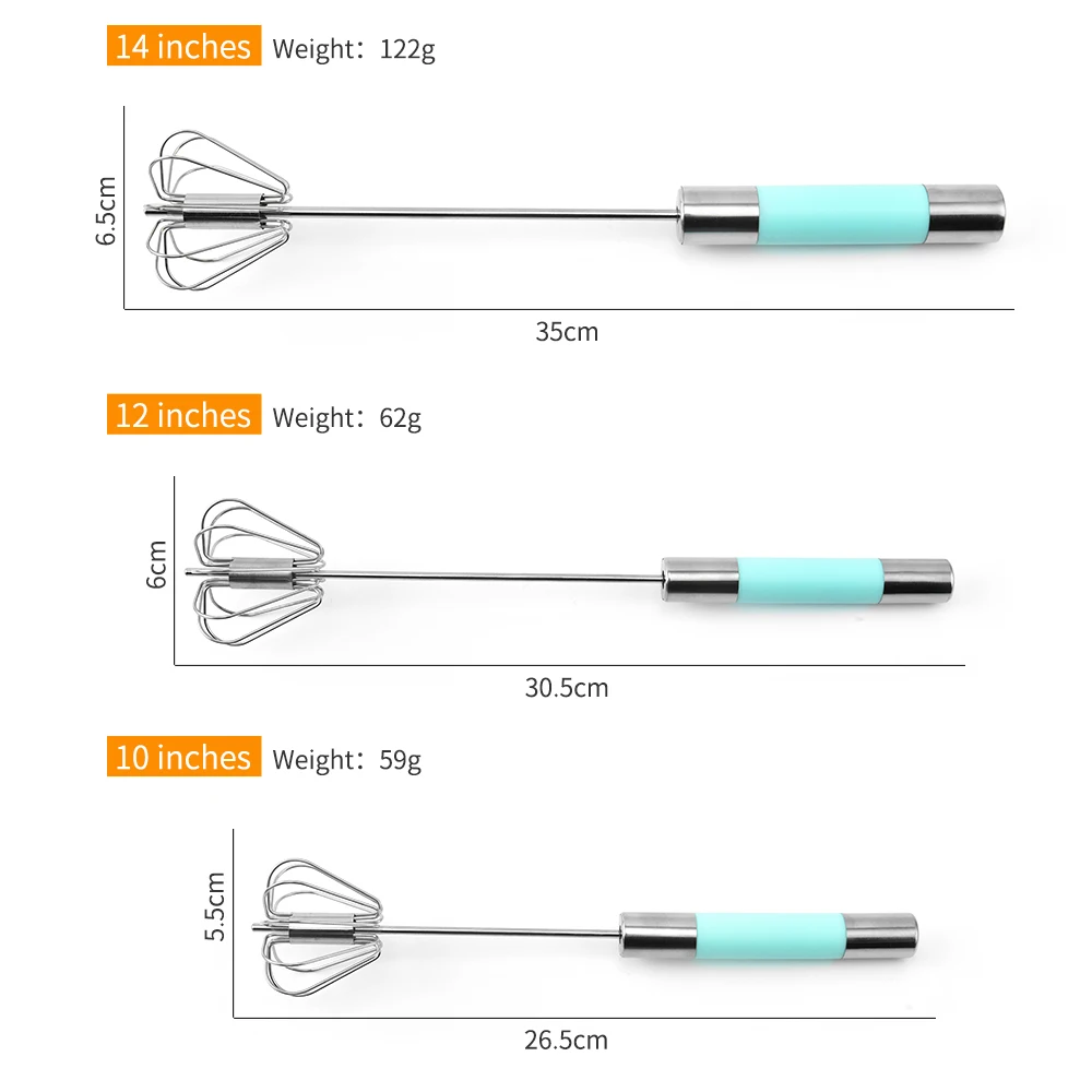 Kitchen semi-automatic mixer egg beater stainless steel egg whisk Manual Hand Mixer Self