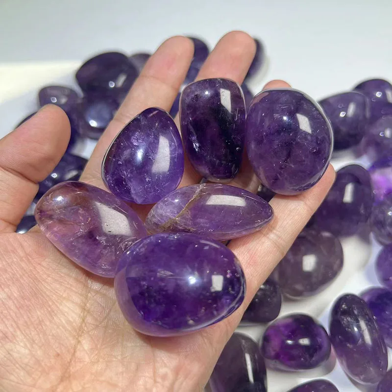 wholesale natural 2-4cm high quality amethyst tumble Crystal Tumble Gravel Stone For Decoration