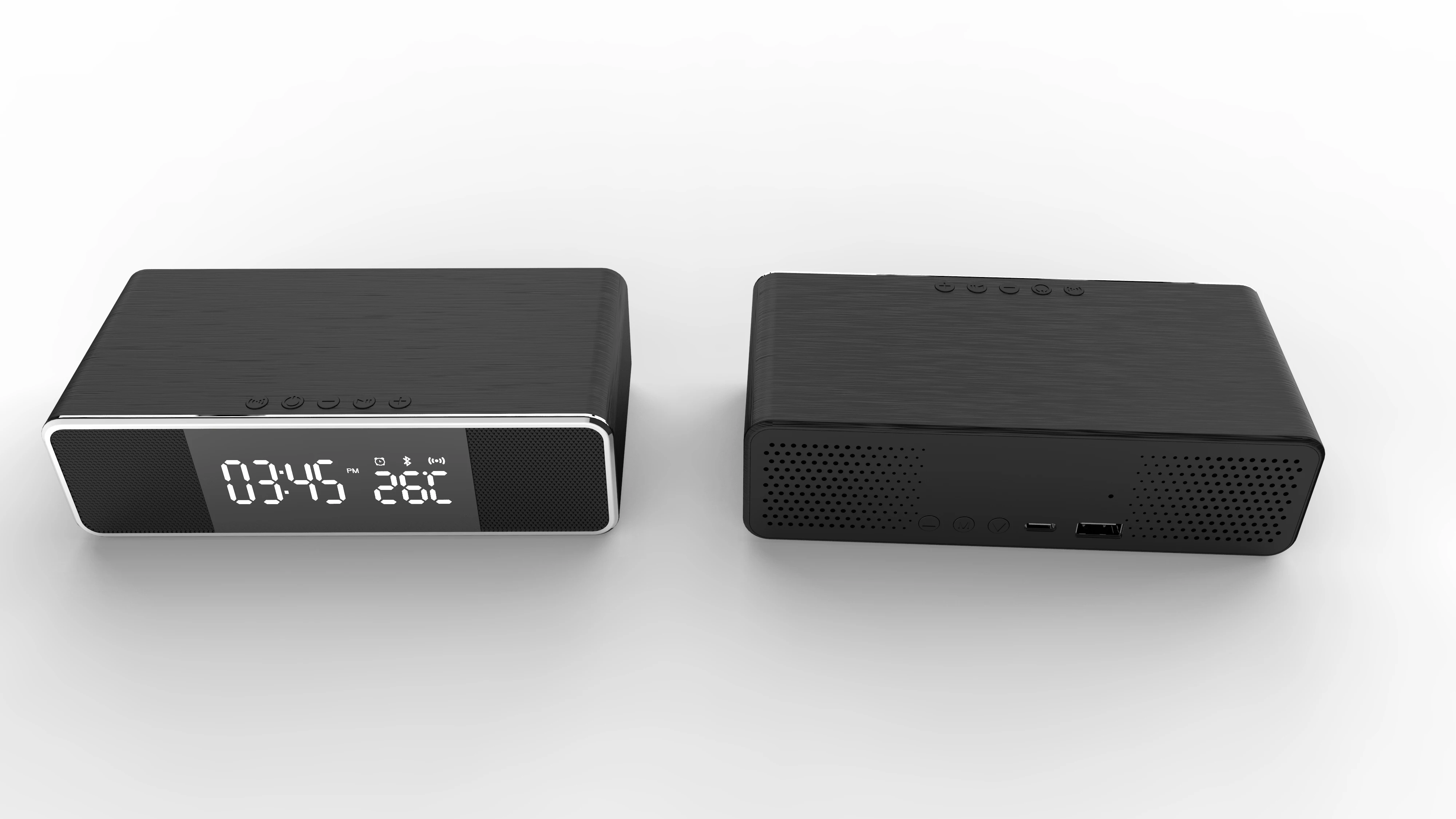 Best gift promotional desk & table clock digital clock wireless charger Phone 5W 10W QI wireless charging wooden LED alarm clock