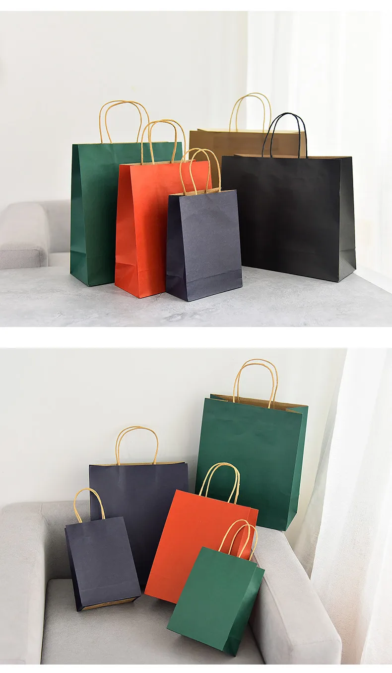 Custom Logo Food Takeaway Craft Paper Bag For Restaurant