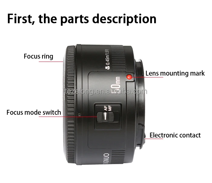 Best Camera Lens YONGNUO YN 50 mm F1.8 MF YN50 mm f/1.8 AF Lens Aperture Auto Focus for Canon Camera D5300 D5200 D750 D500 DSLR