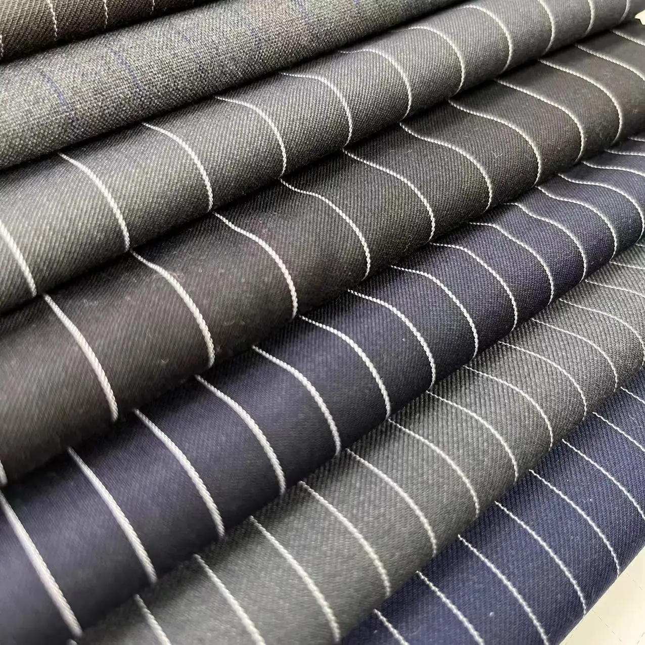 custom quality T/R70/30 suit material fabric for making suit TRS strip yarn dyed woven fabric