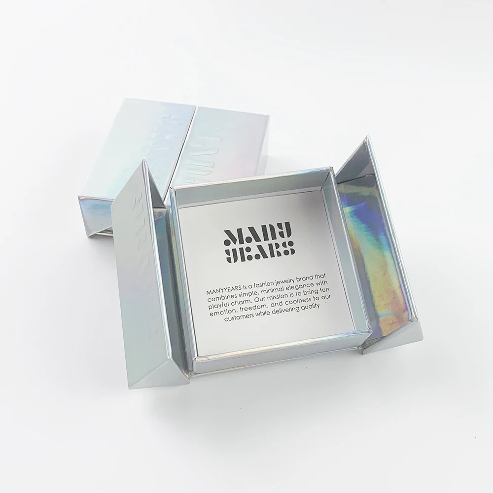 Cheap Double Opening Door Paper Inner Card Magnet Close The Linen Foldable Flip Magnetic Closure Jewelry Packaging Box Gift Box