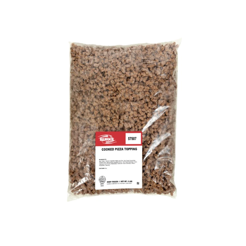 Cooked Beef and Chicken Pizza Topping  Delicious Cooked seasoned ground beef  Dried Meat Classic Case Tennessee Feature Origin