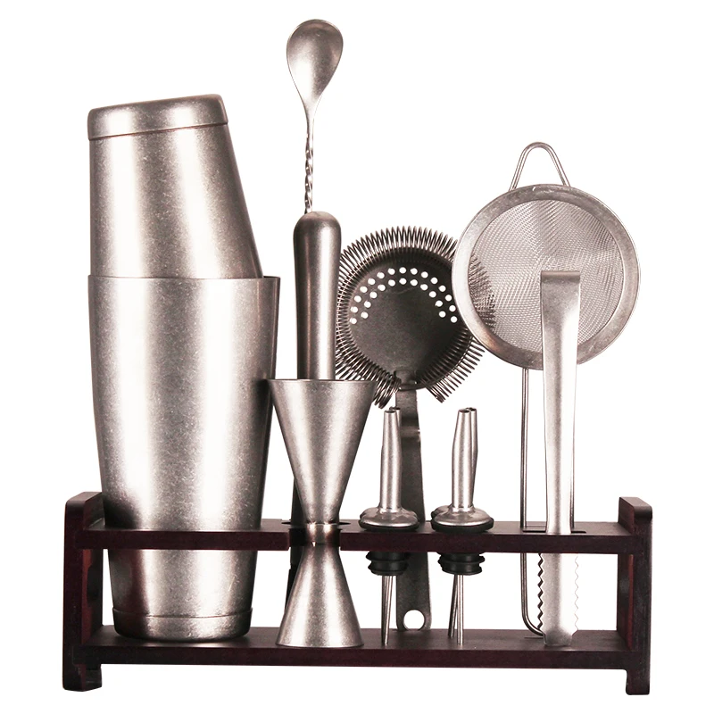 Factory Direct Stainless Steel 304 Cocktail Shaker Set professional bar set