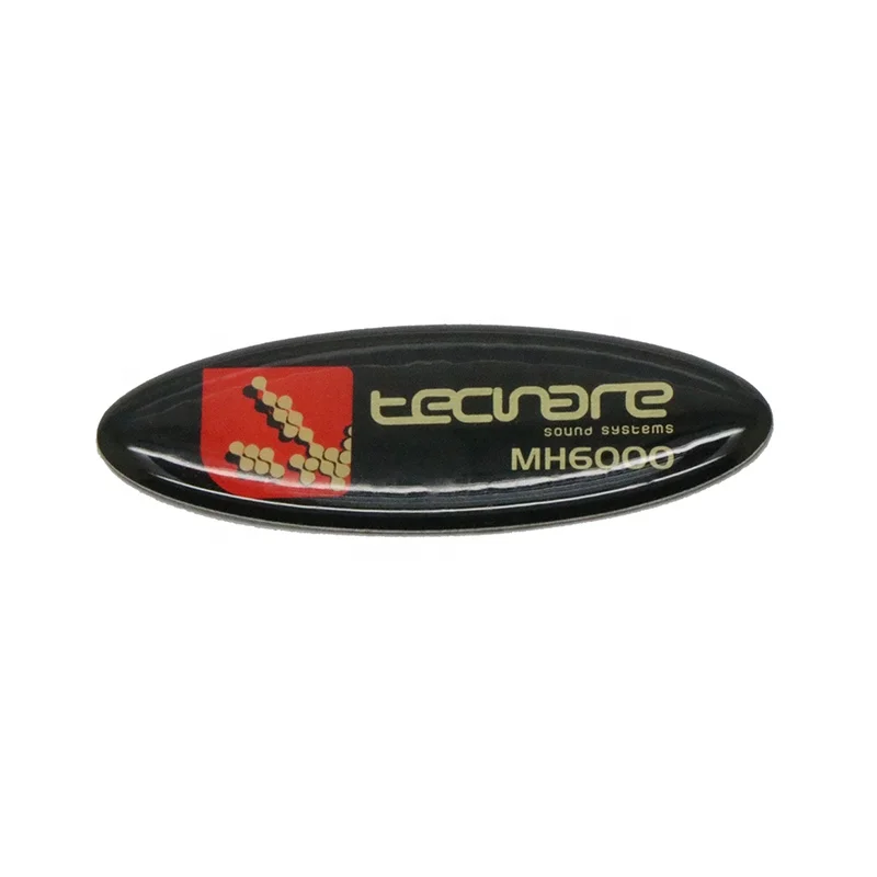 China supplier OEM custom high quality 3D metallic epoxy domed label sticker with self adhesive for customer logo