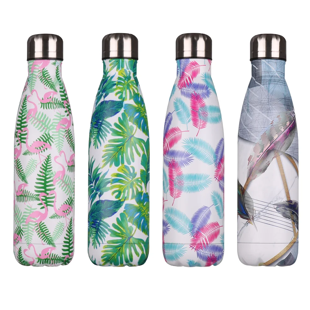 
HEALTH-KIN Double Walled Vacuum Insulated Cola Shape Thermos Flask 500ml Stainless Steel Insulated Water Bottle 