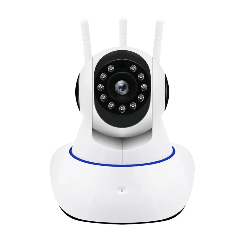
Hot IR night vision three-antenna HD 1080P two-way voice PTZ cctv wireless wifi security camera 