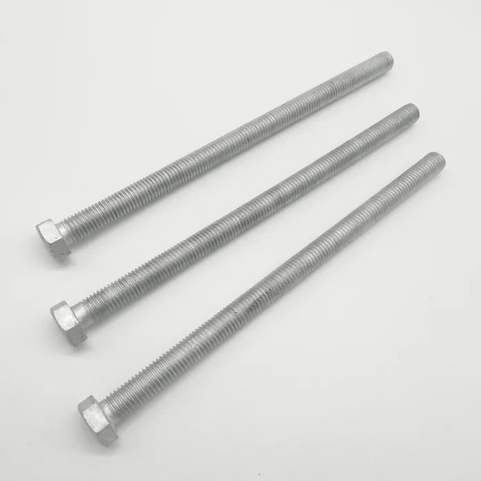DIN933 DIN931 Stainless steel Hot Dip Galvanized 8.8 12.9 Grade Hexagon Full Half Thread Bolt With Nut Left Hand  Thread Custom